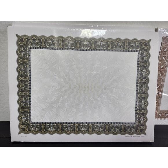 Lot Of 3 Blank Certificate‎ Paper 8-1/2 x 11" Wolcotts Each 100/Pack - Picture 3 of 10